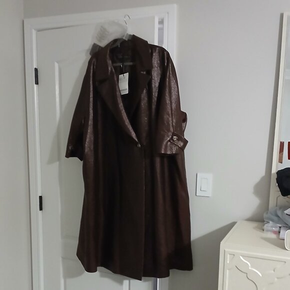 Marina Rinaldi Women's Brown Tarocchi Trench coat - Picture 1 of 5